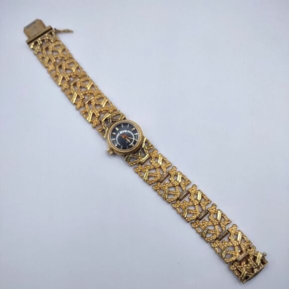 Vintage Enicar Gold Cut Out Mechanical Wind up Art Deco Wristwatch - Picture 3 of 9